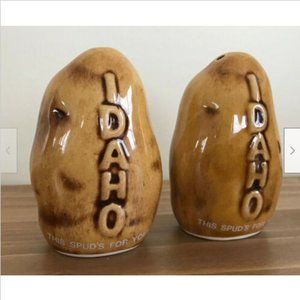 Idaho Potato This Spud's for You Ceramic Salt & Pepper Shakers
